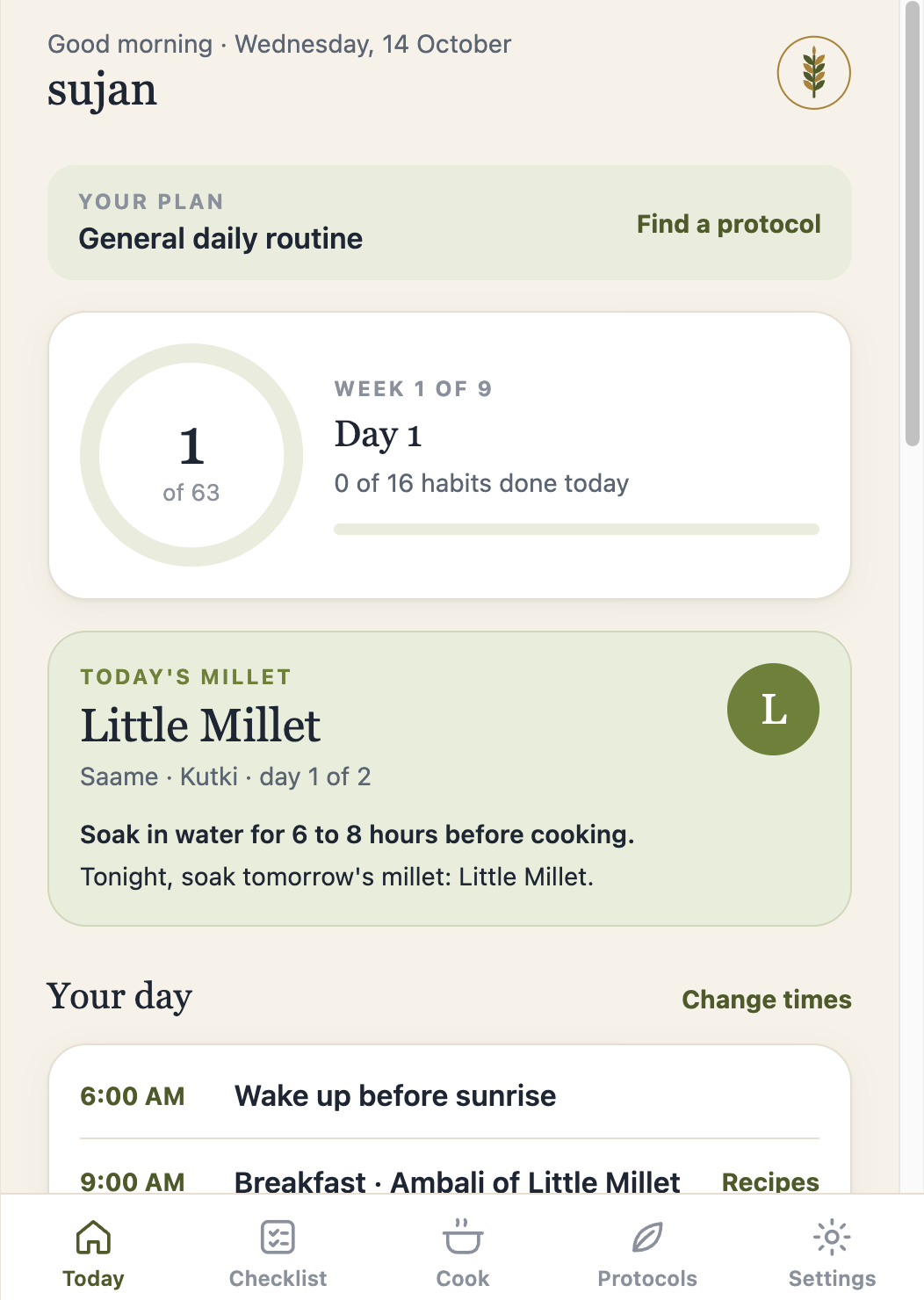 The Millet Protocol today screen
